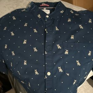 French bulldog collared shirt